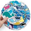 51PCS Whale Cartoon Graffiti Stickers - Marine Animal DIY for Phone Cases, Water Bottles, and Suitcases