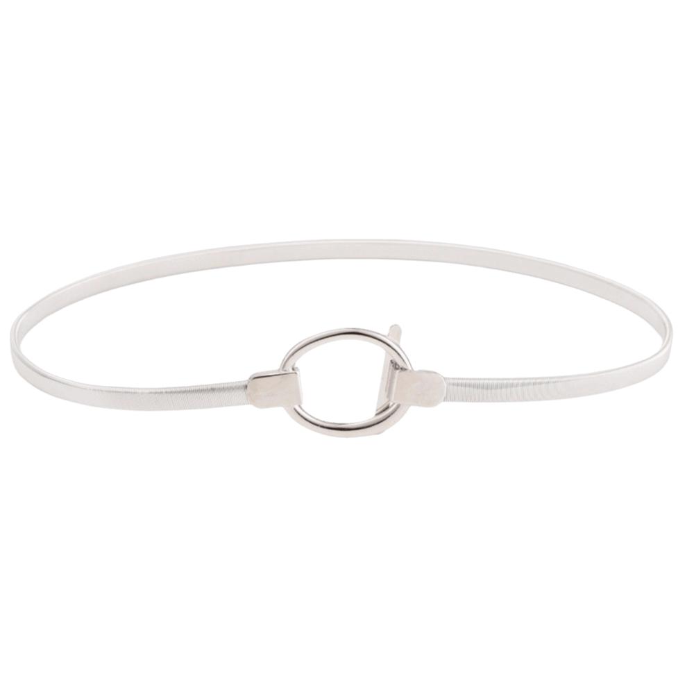 

Stretch Elastic Waist Chain Gold Color Waist Strap Fashion Waist Belt Women серебряный