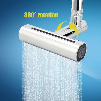 Multifunctional Sink Faucet Connector Kitchen Waterfall 4 Modes Outlet Faucet Head Tap 360° Swivel Extension Faucet Nozzle