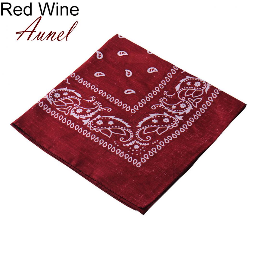 

Модная квадратная бандана с узором пейсли, повязка на голову, хлопковый шарф в стиле хип-хоп, шеи винный/красный