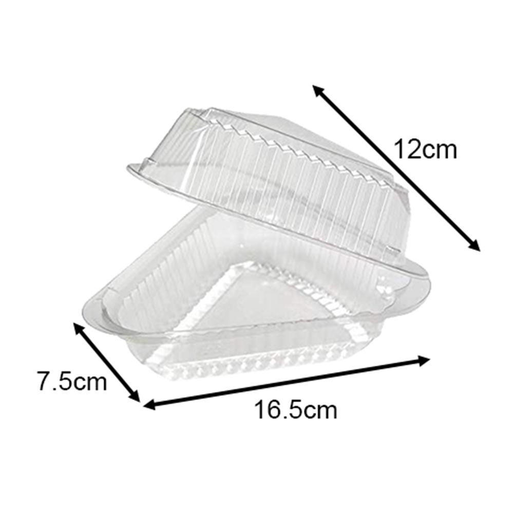 100PCS Triangles Plastic Pie Sandwich Cake Pizza Box Transparent Container Pizza Dessert Food Storage Creative Food Preservation