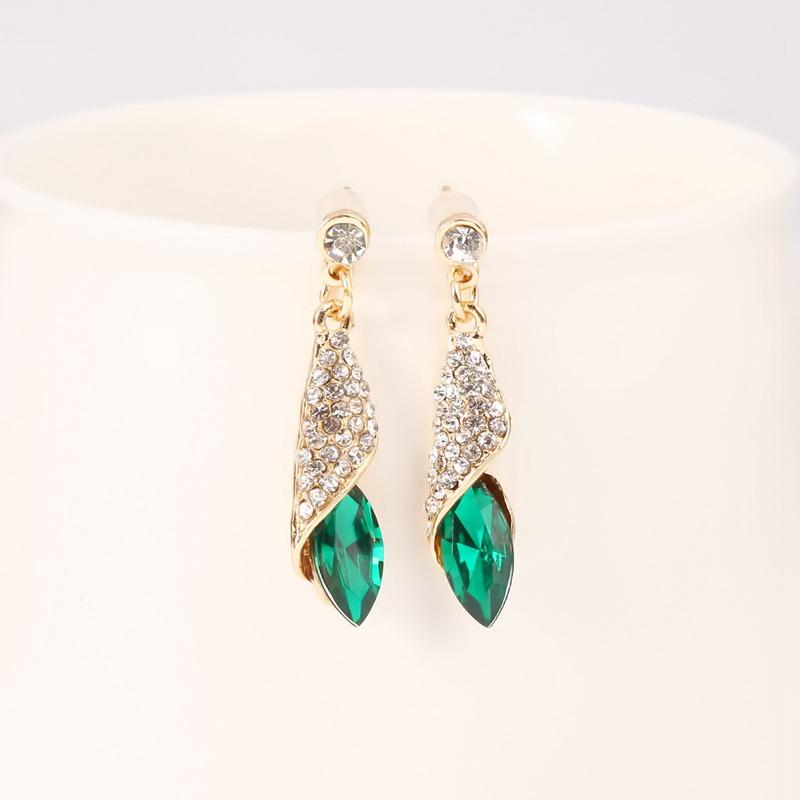 Mode Kristall Ohrring Damen Strass Wassertropfen Ohrringe Elegantes Schmuckstück Party Hochzeit Abendkleid Accessoires Funkelnde Hängeohrringe für Sie