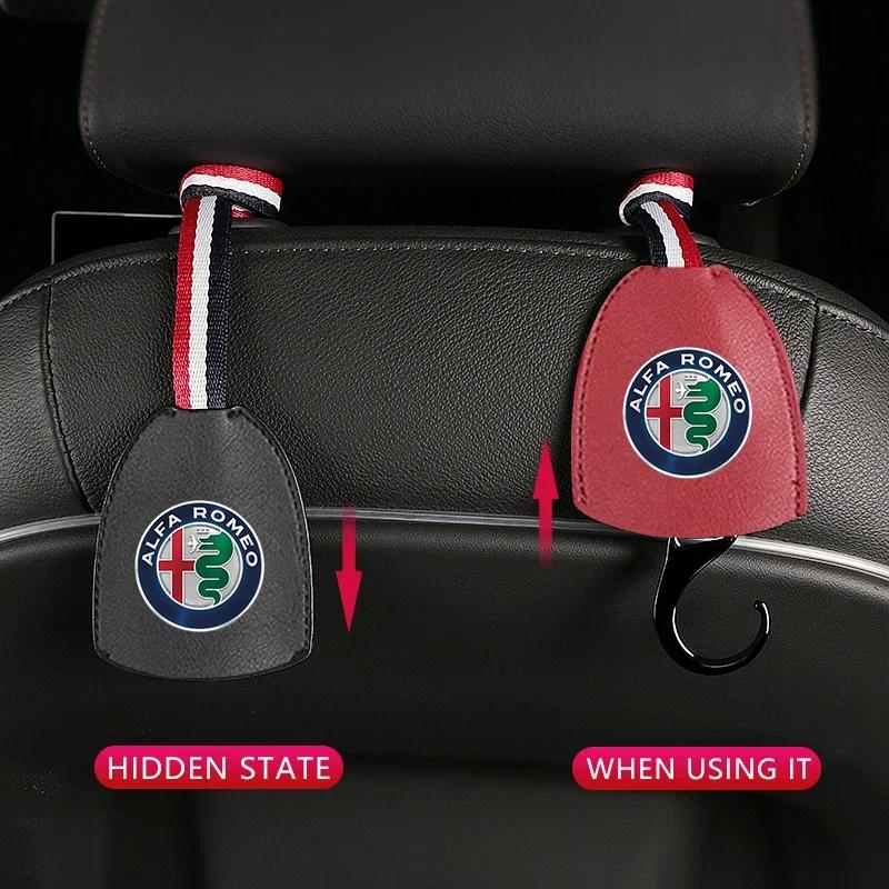 Car Stickers For Alfa Romeo Car Headrest Back Seat Hook Car Seat Hanger Organizer For Alfa Romeo 159 Giulietta Giulia Mito Stelv