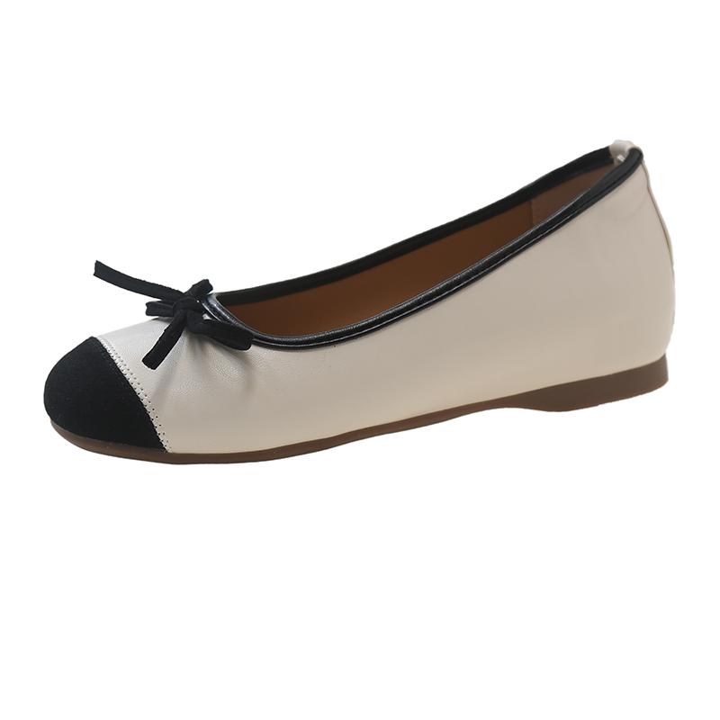 

2024 Новые повседневные спортивные туфли с круглым носком, женские мокасины, летние балетки карамельного цвета с бантом, лофы Zapatos Mujer 42 чёрный