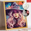 Halloween witch pearl painting art full pearl handmade diy home decorations