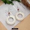 New summer bohemian retro vacation grass vine woven earrings femininity long island beach wooden earrings
