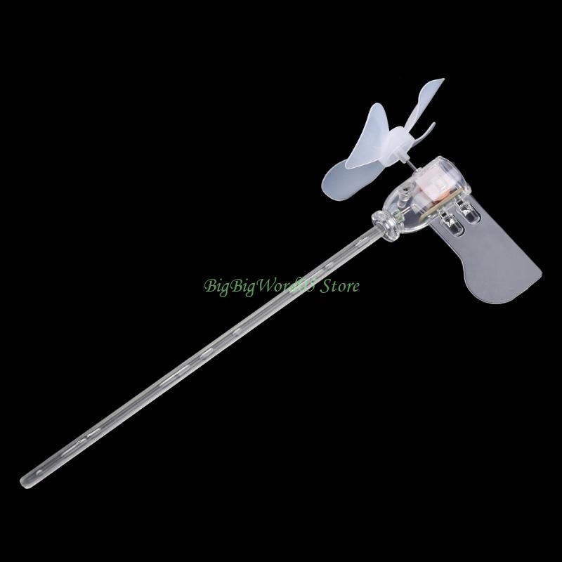 

24TE Smallest Mini Wind Turbines Generator LED Light Wind Mill Toy Teaching Tools Sample Model Education Fan Gift for Kids CN