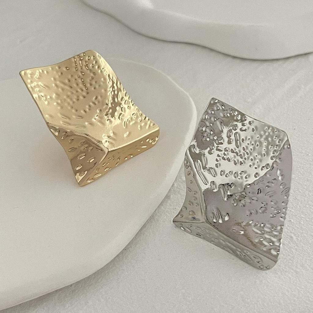 Vintage Geometric Pleated Flower Joint Rings Gold Silver Color Irregular Imitation Pearl Knuckle Ring Hollow Out Fashion Jewelry for Women Men