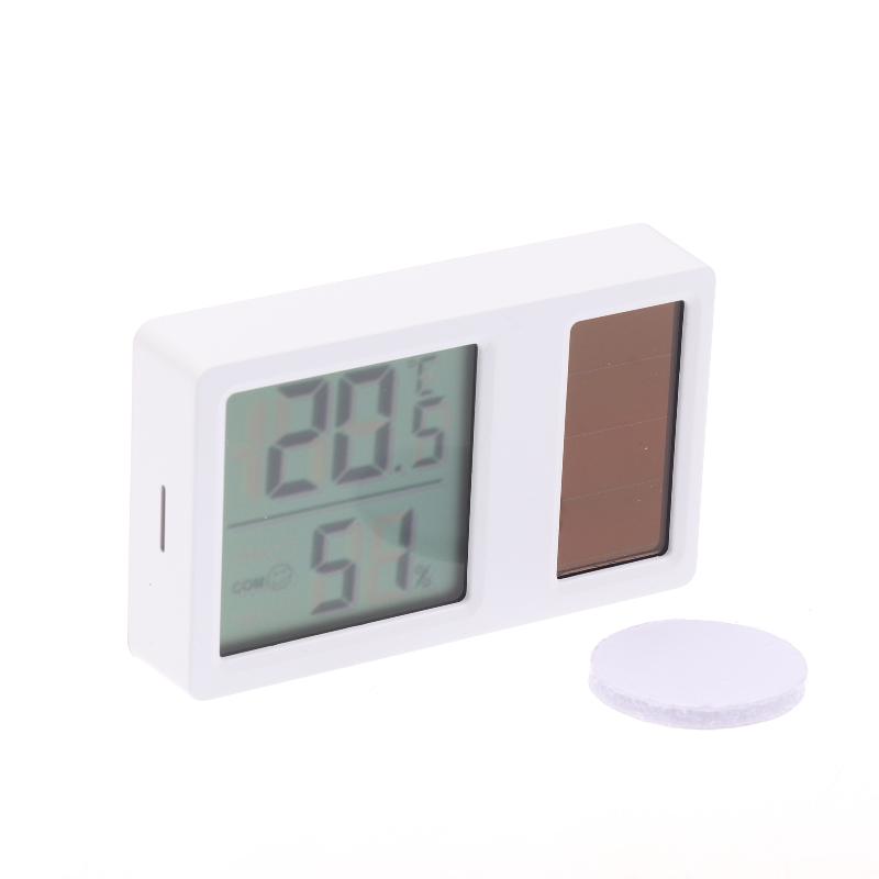 Solar Powered Thermometers Mini High Accuracy Digital Temperature Humidity Portable Measurement Meter Gauge Hygrometer