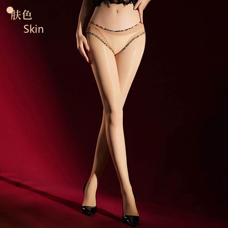 Fashion Rear Decorate Women'S Pantyhose High Elastic Oil Shiny Sheer Tights Sexy Stocking Panties 2 In 1 Woman Pantyhose
