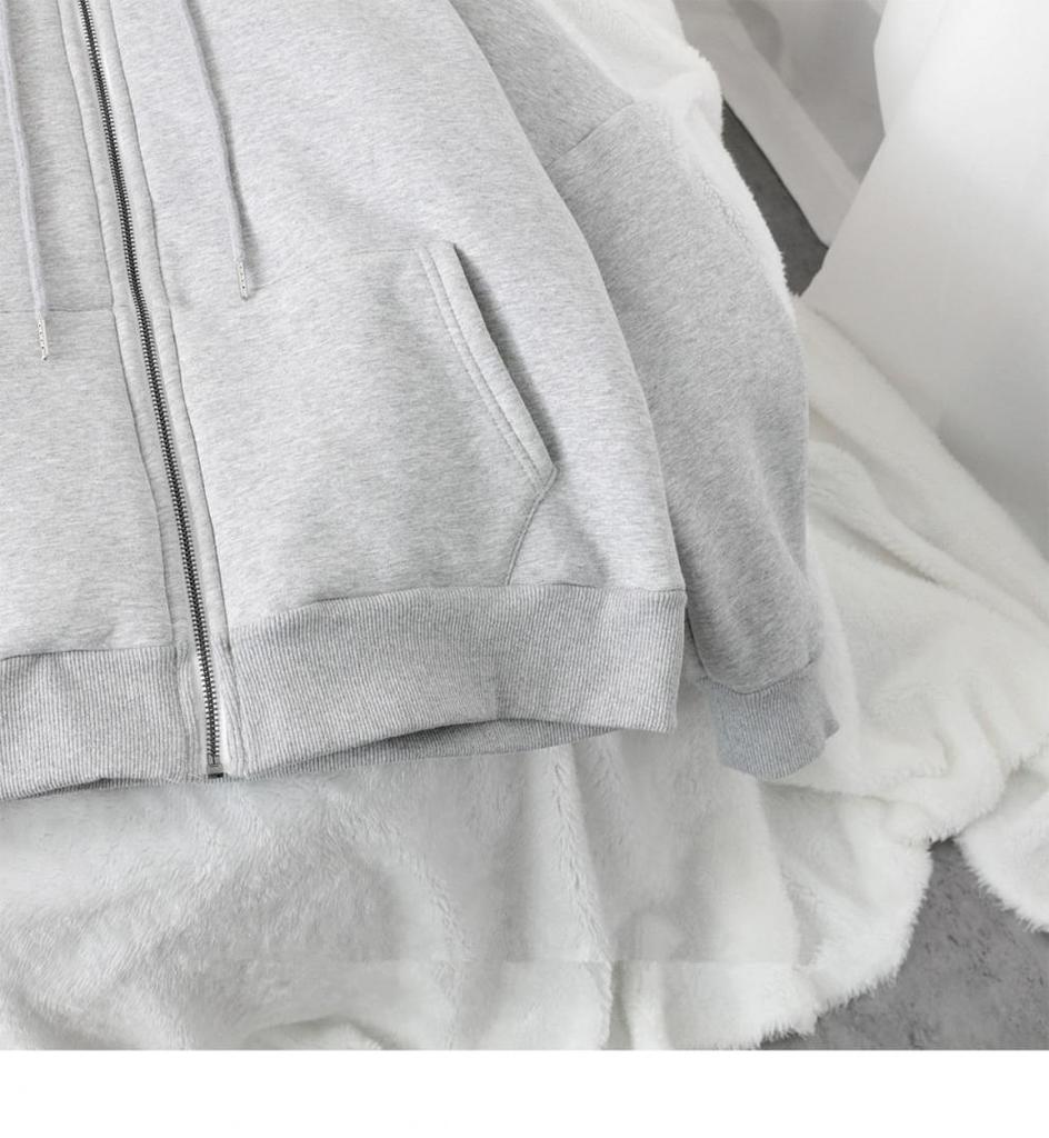 Cardigan Sweat-shirt à Capuche Zippé pour Femme - Doublé Polaire, Épais, Coupe Ample, Design Polyvalent pour Automne/Hiver 2023