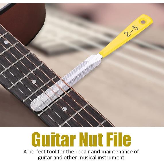 nut Files, Guitar Nut File Repair Tool 3PCS Nail Puller for Bass Mandoline Banjo Ukulele