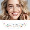 Rainbow Festival Face Stickers Metallic Freckle Heart Decals Waterproof Temporary Tattoos