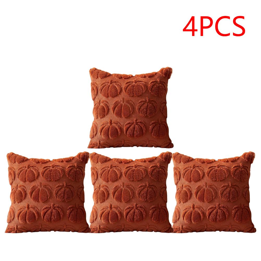 1-4PCS 45x45cm Ghost Pumpkin Pillowcase Pumpkin Cushion Cover Halloween Throw Pillow Cover Halloween Party Decoration