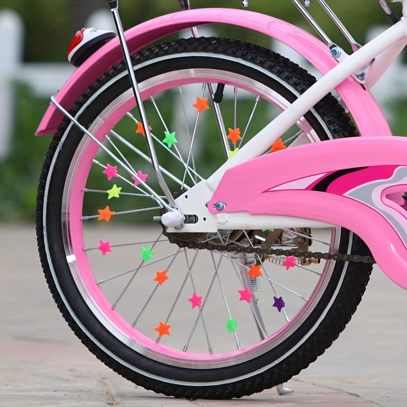 38pcs Glow-in-the-Dark Spoke Beads & Valve Caps, Glowable Star Wheel Nipples for Night Riding, Bike Wheel Decoration