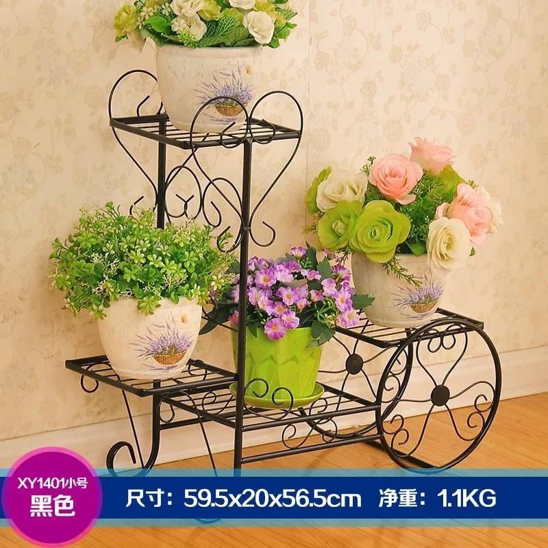 Многослойная подставка для цветов из железа для гостиной, сборная подставка для цветов для балкона, внутренняя железная подставка для цветов