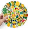 50pcs Cute Pineapple Fruit Stickers - Cartoon Graffiti for Journals, Phone Cases, Notebooks, Suitcases, Waterproof Decor