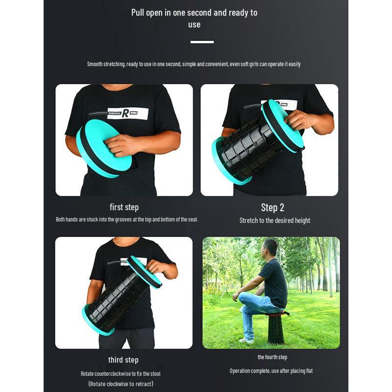 Upgraded Portable Telescopic Folding Stool
