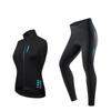 WOSAWE Fall/Winter Women's Windproof Fleece Sleeveless Warm Vest Reflective Silicone Cushion Padded Cycling Pants Road Bike Cycling Suit