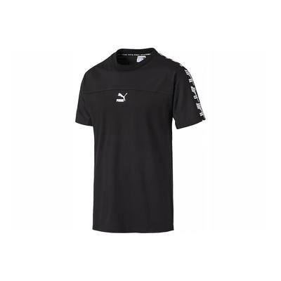 Logo Graficzny T-shirt z Okrągłym Dekoltem Męskie Topy Czarny 595959-01