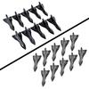 10PCS Self-Adhesive Car Diffuser Shark Fin Kit, Waterproof Air Vortex Generator, Compatible With Pointed Spoiler Roof Wing Car Exterior Decoration