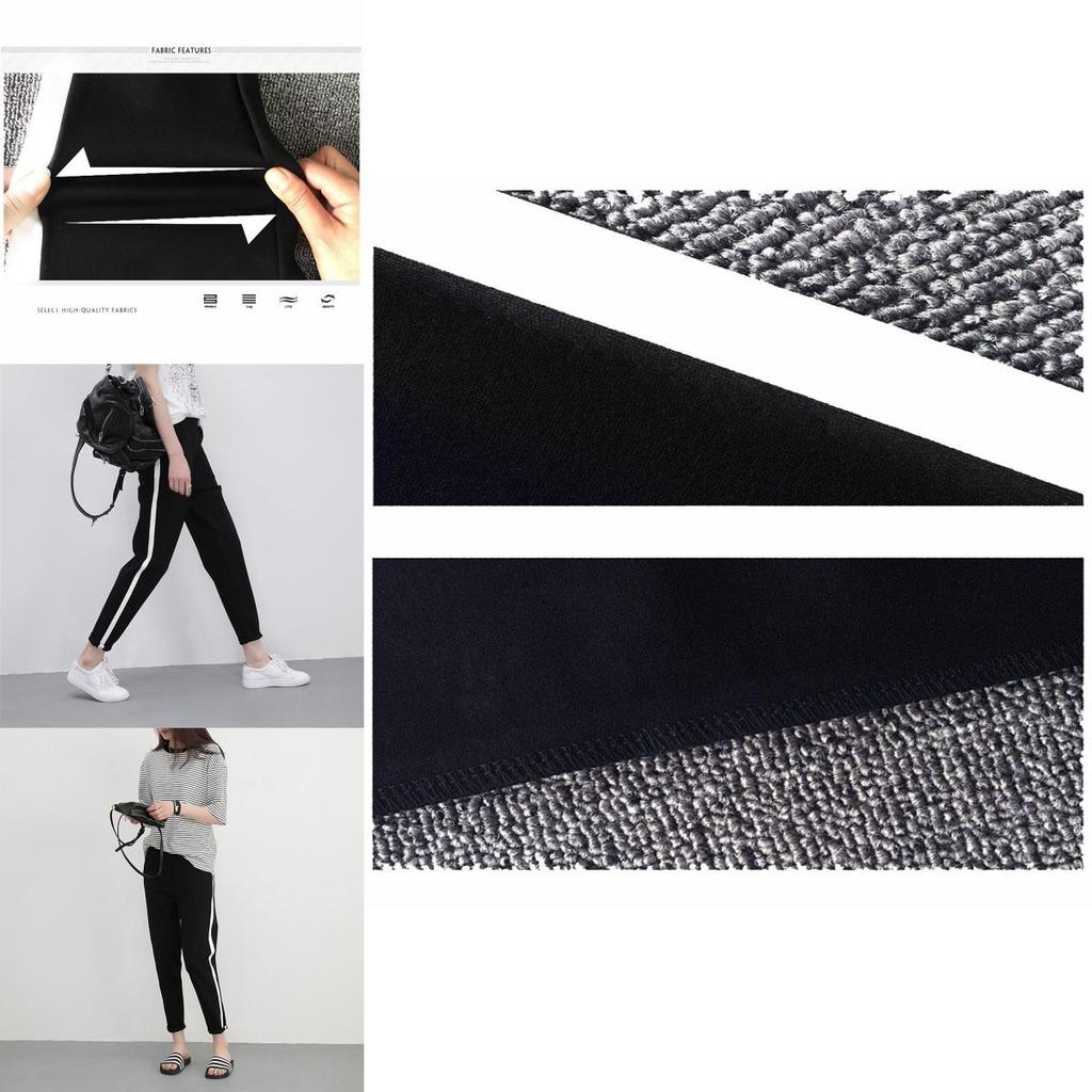 Elastic Waist Patchwork Harem Pants Casual Loose Sports Trousers**