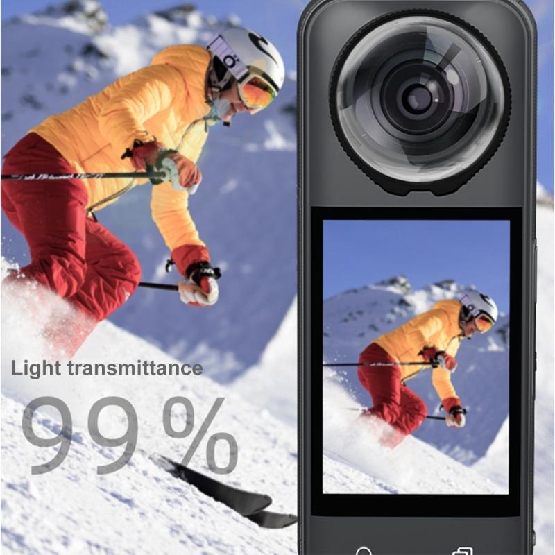 AntiScratch Lens Protectors for X5 Action Cameras High Definition Opticals Glass With Toolless Installation