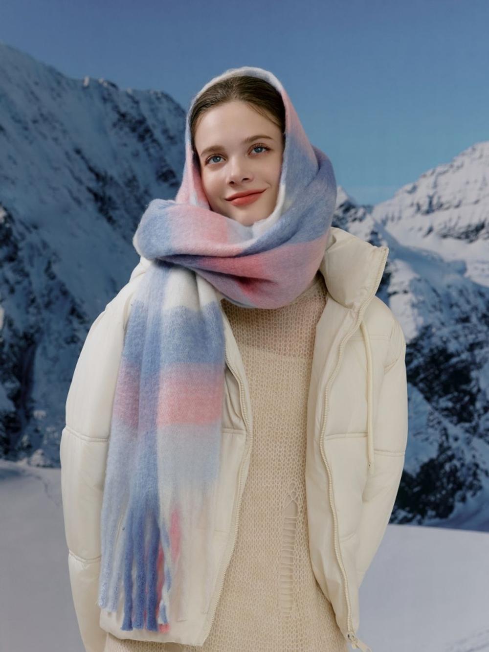 Heavy Wool Fringe Muffler HPAAME1103