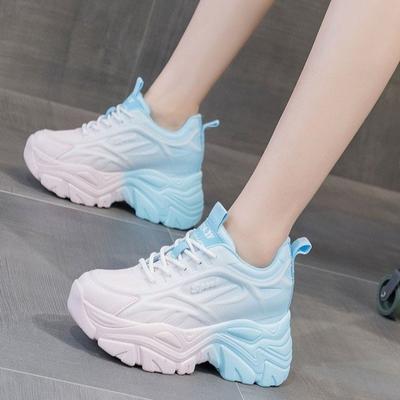 Women's Ultra High Sneakers 2024 Spring Summer New Thick Soled Height Increasing Breathable Versatile Casual Sports Shoes Women