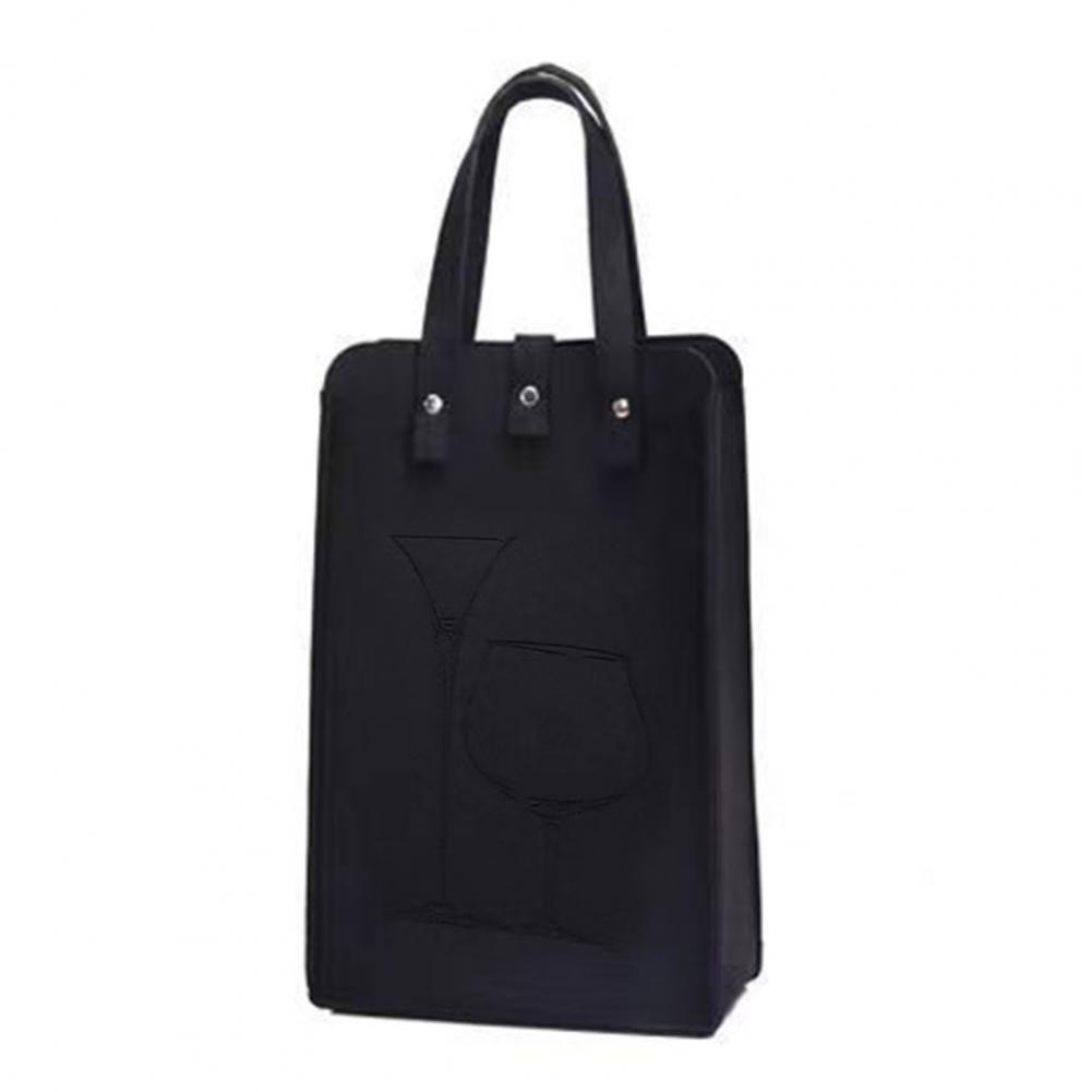 Filz Weinflaschentasche Doppelflaschen Hohe Tragfähigkeit Handheld Getränkeverpackung Handtasche Geschenkverpackung Aufbewahrungsbeutel Weintragetasche