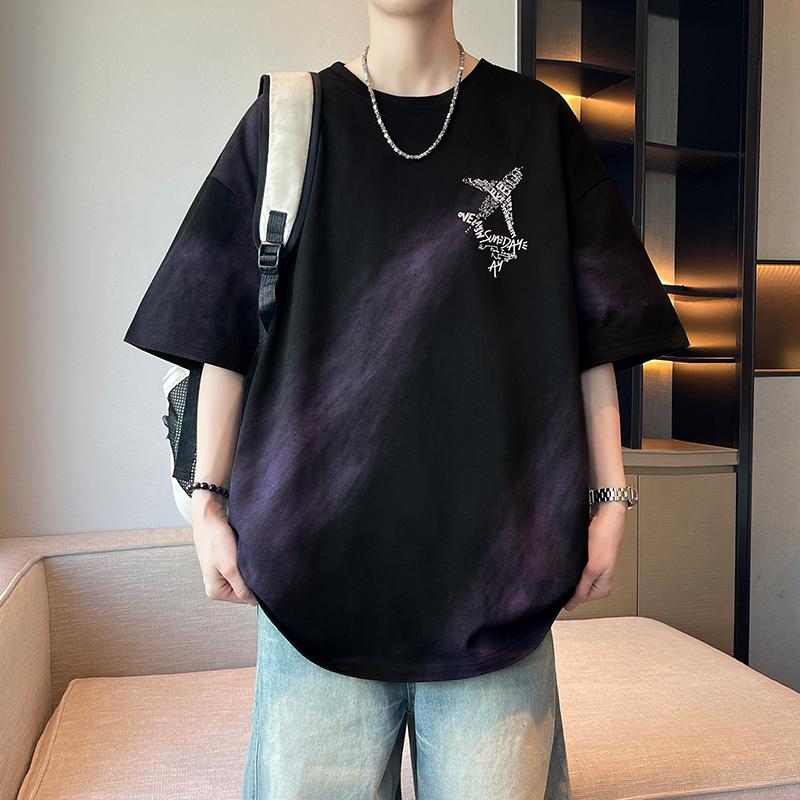 Men's Short-sleeved T-shirt Tops Half-sleeved Round Neck Half-sleeved T-shirt