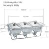 Household Rectangular Hot Pot Stove Restaurant Glass Buffet Stove Single Two Three Grid Food Heating Containers