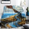 1Pc  New Retro Blanket With Dali Dreamy Print, Warm And Soft For Sofa, Bed, Car, Office, Camping, Travel - Perfect Gift For