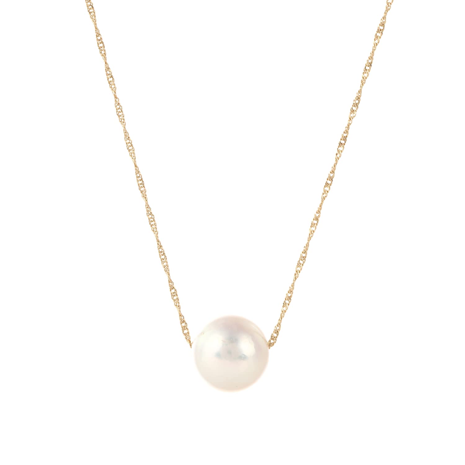 

Happy Goods Shop Pearl Akoya Single 18K Gold Necklace, 8-8.5mm Pearl, Gold, 40cm, Women s, Pearl, Pendant,
