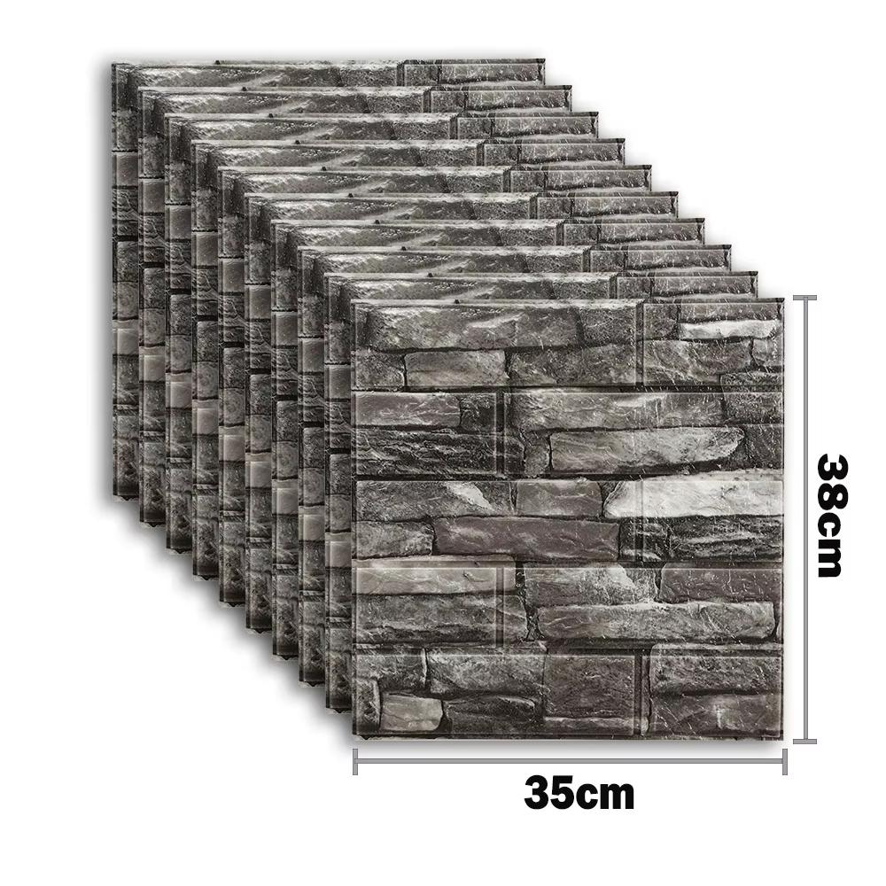 3D Wall Decals Self Adhesive Television Background Wall Room Decor Water-Repellent Stick Brick Wall Cover For Interior Decoration