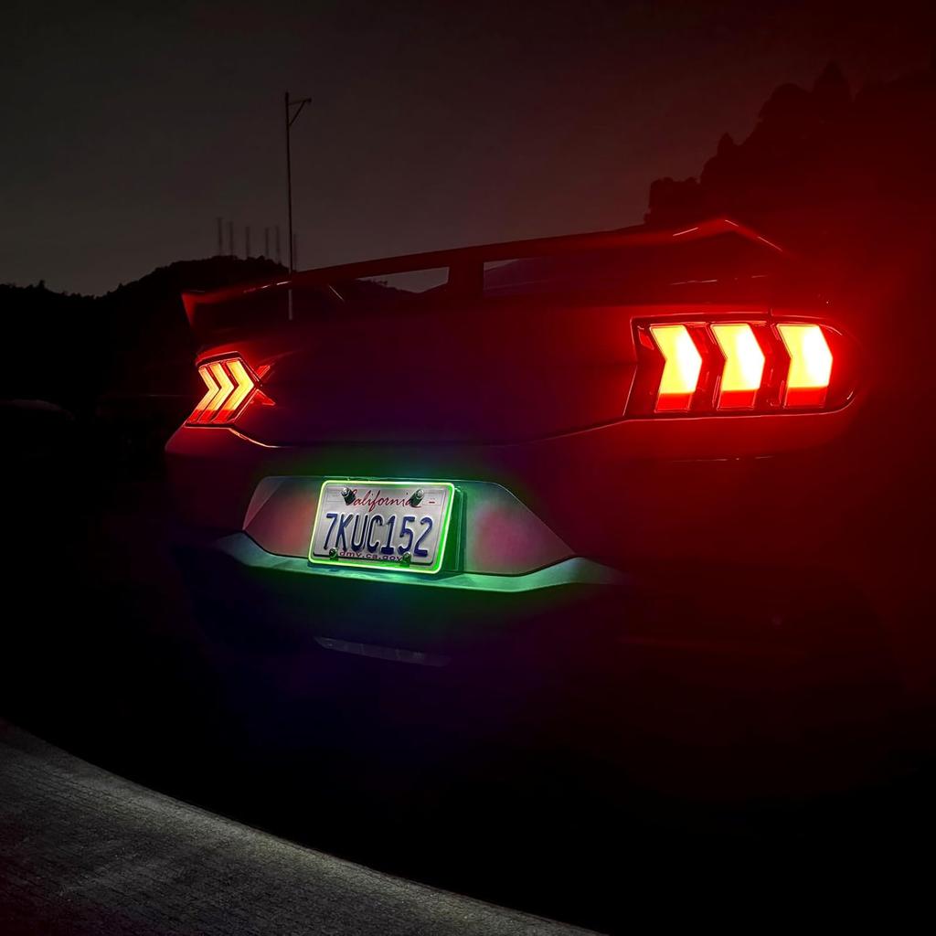Waterproof LED License Plate Frame - Easy to Install License Plate Frame with Light, Universal License Plate Light with Anti-Scratch ABS Cover,