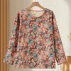 Plus Size 3XL-7XL Casual Long Sleeve Tops for Woman Sweatshirts Loose Oversize Middle-aged Women's Pullovers Vintage Clothes