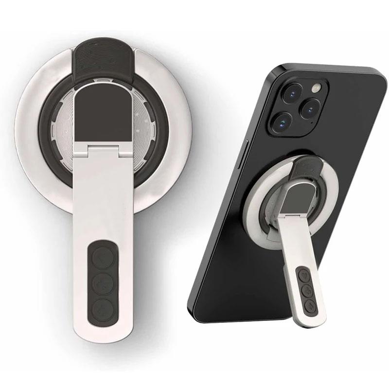 3-in-1 Magnetic Phone Grip Stand for MagSafe – 360° Rotatable Finger Ring Holder, ABS Material, Universal for All Smartphones