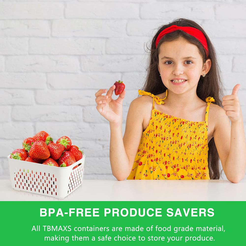 Obstaufbewahrungsbehälter für den Kühlschrank mit herausnehmbarem Sieb, luftdichter Vorratsbehälter für Lebensmittel, spülmaschinenfester Obst- und Gemüseaufbewahrungsbehälter