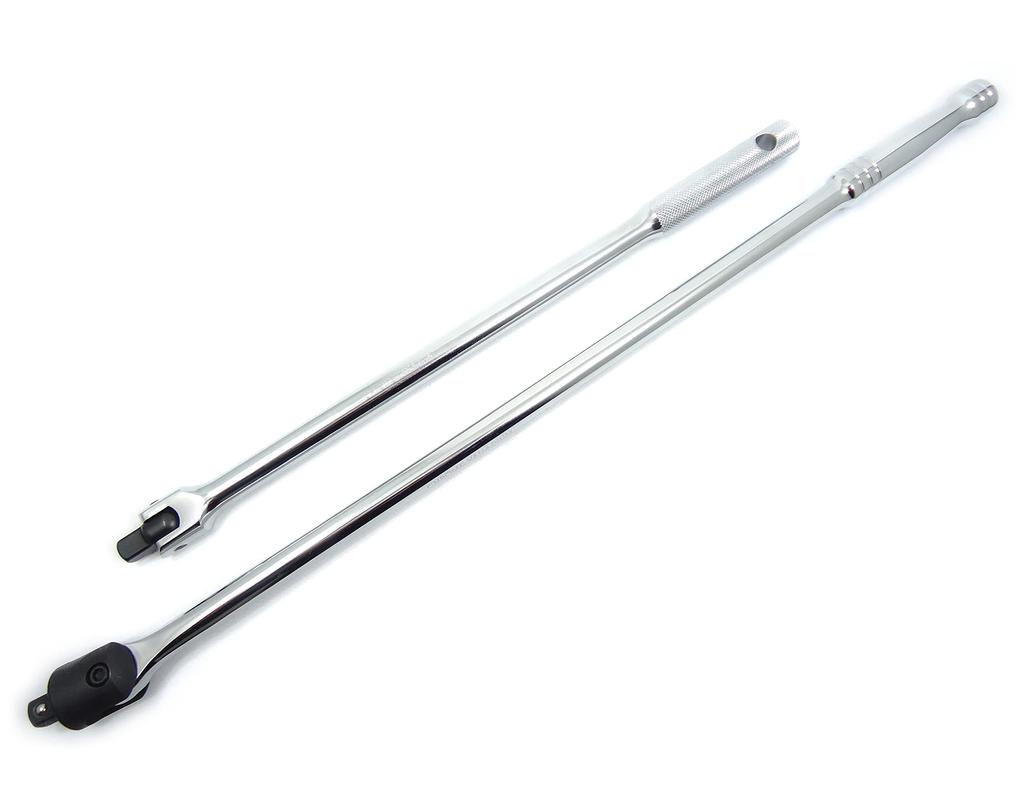 Long spinner handle, breaker bar 450mm/640mm set, wheel wrench 1/2, tire change, pulley bolt removal tool