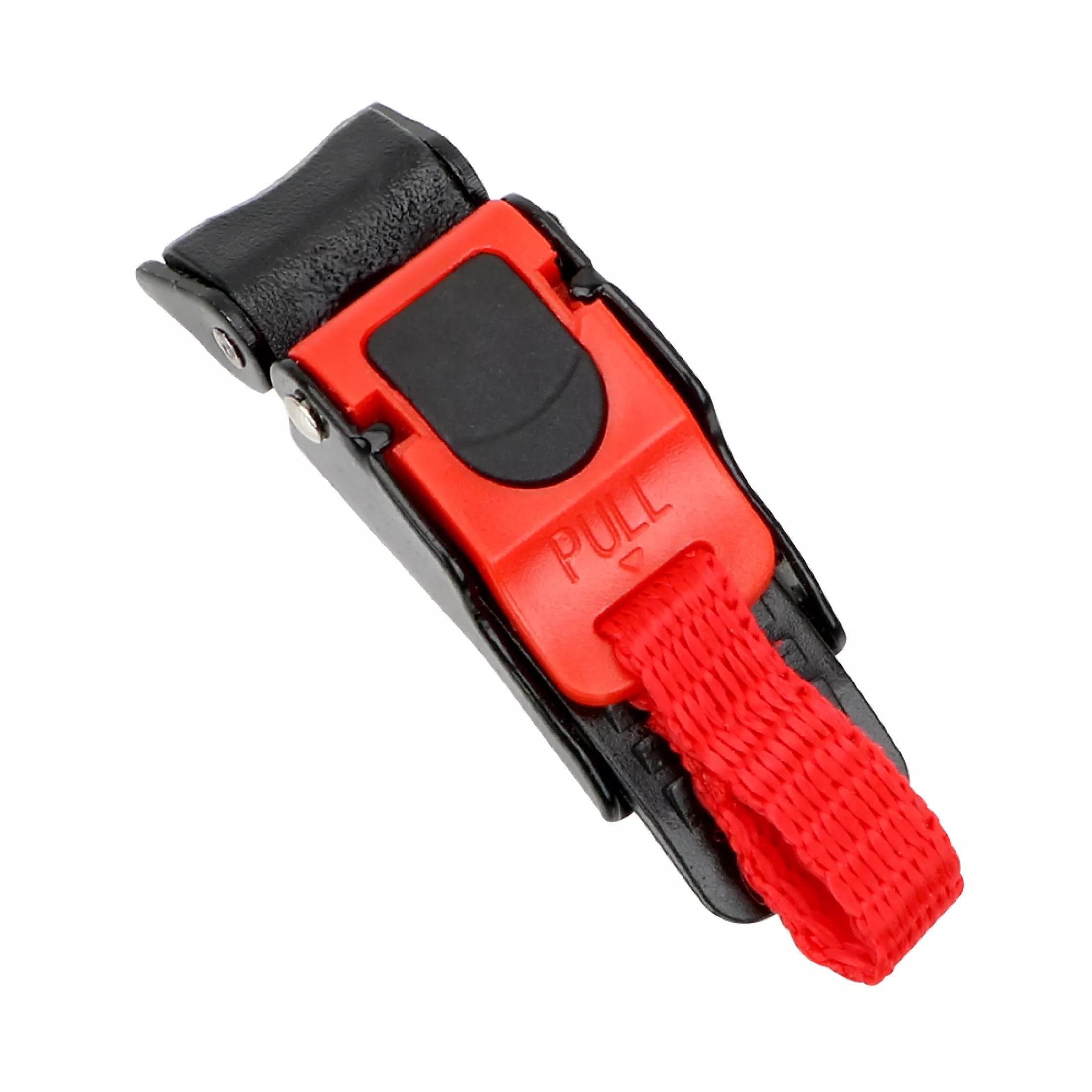 

Застібка для мотоциклетного шолома. Універсальна застібка для шолома. Спеціальна швидка застібка червоний/чорний