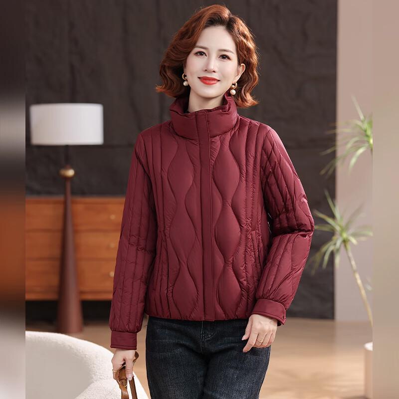 Fengxun Women's Stand-Up Collar Goose Down Jacket