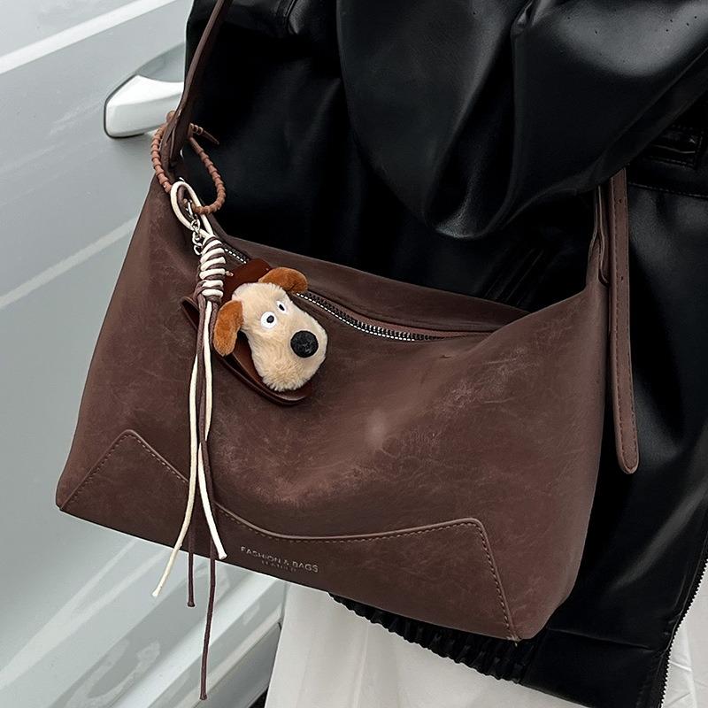 Retro bag women's large-capacity new autumn shoulder messenger bag casual work commuter dumpling bag