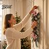 Winter Seasonal Wall Mantel Ornament Artificial Door Christmas Vine Hanging European Wreath Garland with Plastic