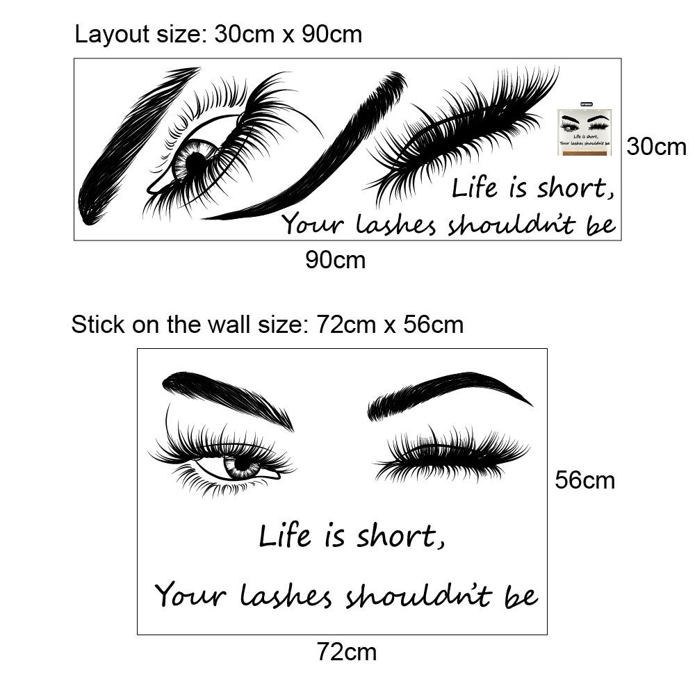 DIY Butterfly Wall Art Decals Waterproof Self-Adhesive PVC Stickers for Lash Beauty Salon Shop Wall Decor