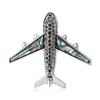 Fashion Design Alloy Abalone Shell Airplane Brooch Creative Versatile Men'S And Women'S Clothing Corsage Ornament Pin