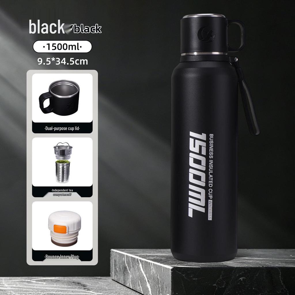 Large Capacity 316 Stainless Steel Thermos with Tea Infuser – Portable, Leak-Proof Bottle for Hot/Cold Retention