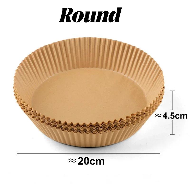 Rundes Heißluftfrittierpapier Einweg Antihaft Heißluftfrittier-Backpapier Mikrowellenofen Topf Ölabsorbierende Einlagen Küchenzubehör