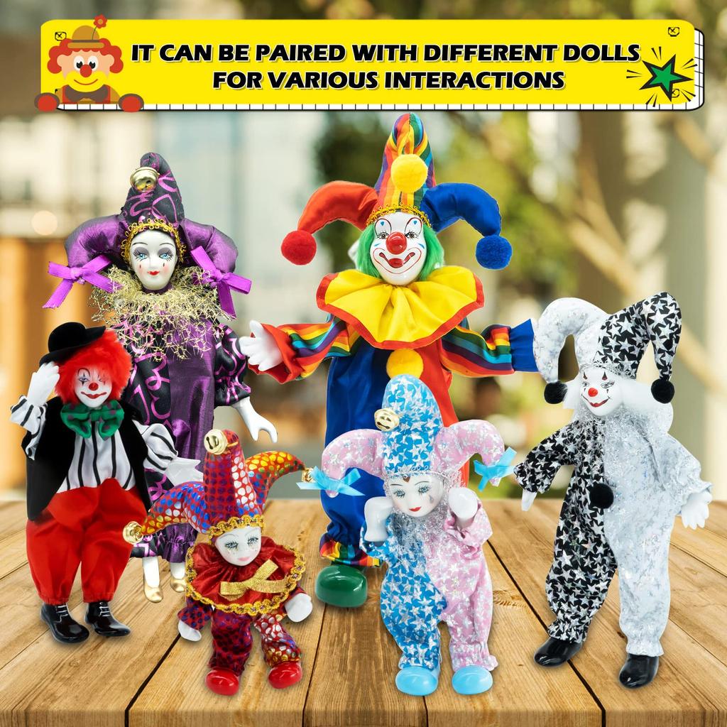 Maxyoung 9" Porcelain Clown Doll Popular Toy Gift