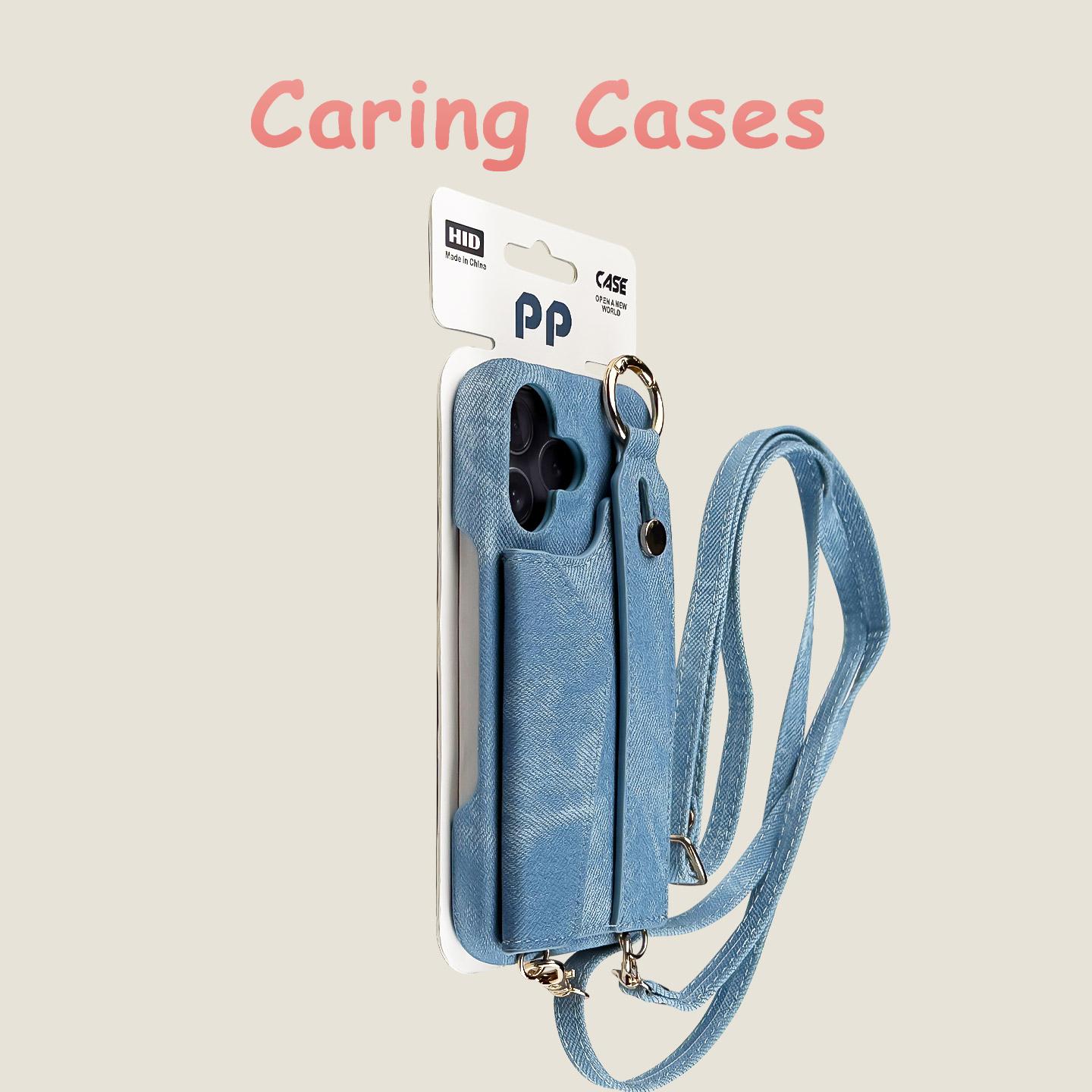 

For iPhone 17 Pro Max Case Deep Blue Denim Card Wallet Crossbody Strap Compatible with iPhone 16 15 14 13 12 11 iPhone 11